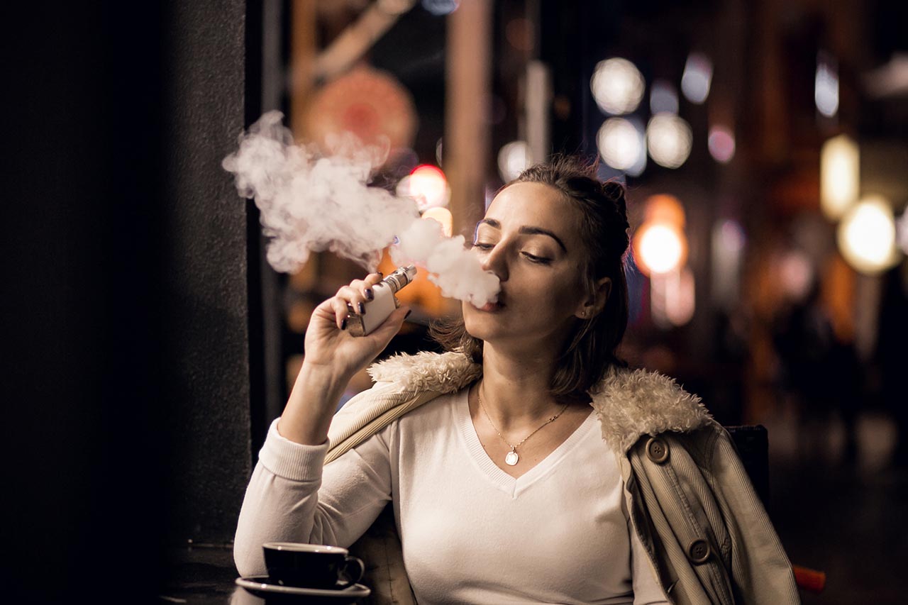 woman vaping