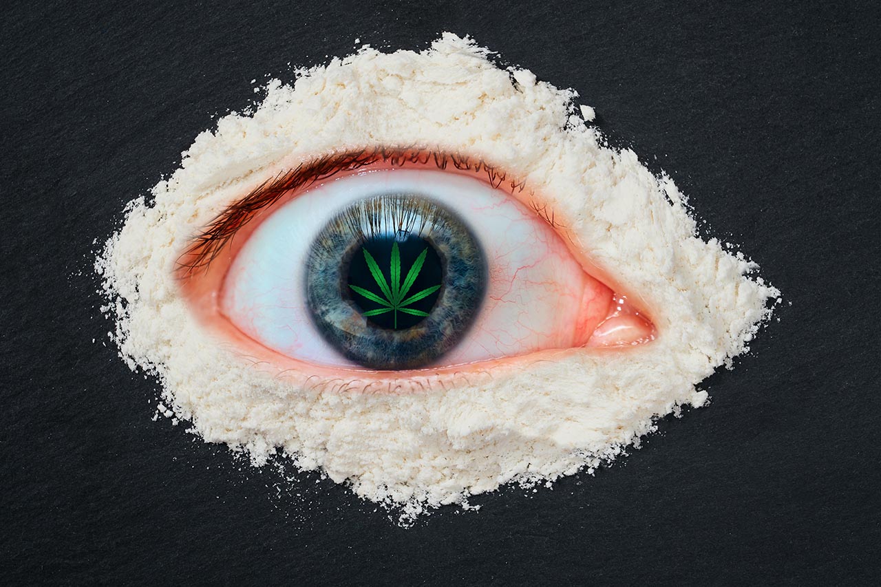 eye with weed